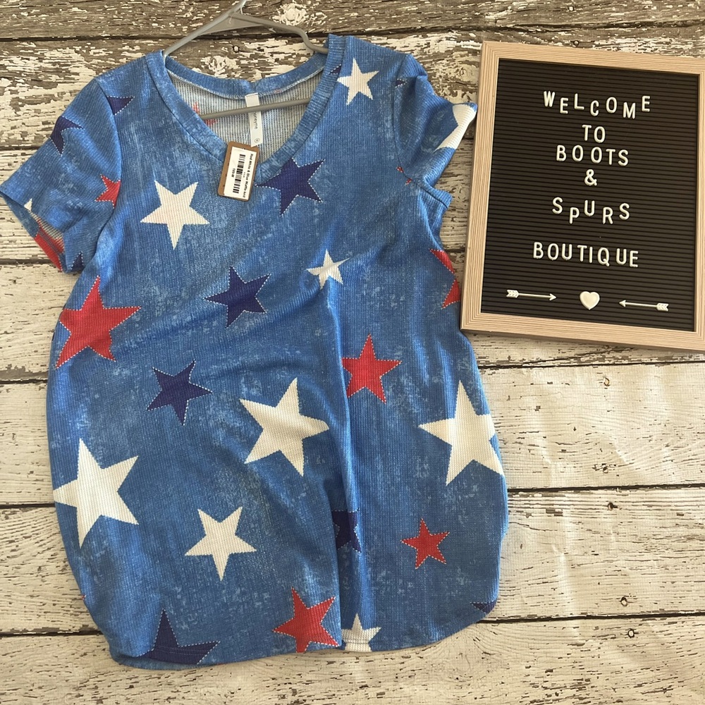Blue Star Pattern Shirt